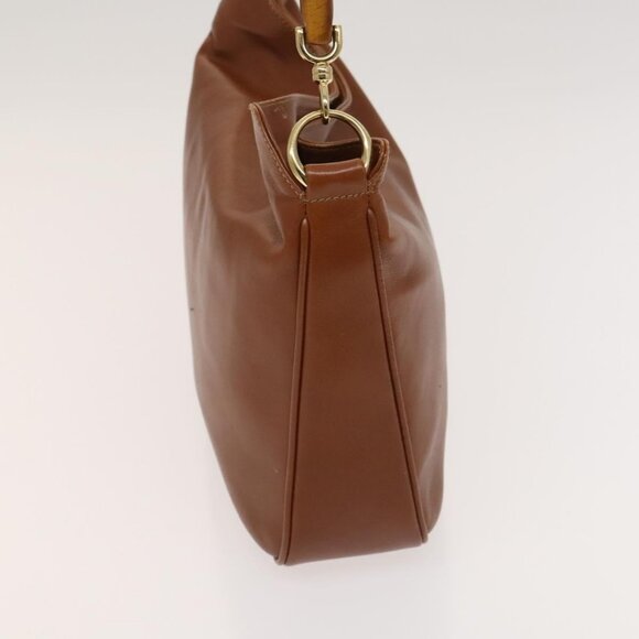 GUCCI Bamboo Hand Bag Leather 2way Brown Gold - Picture 5 of 16